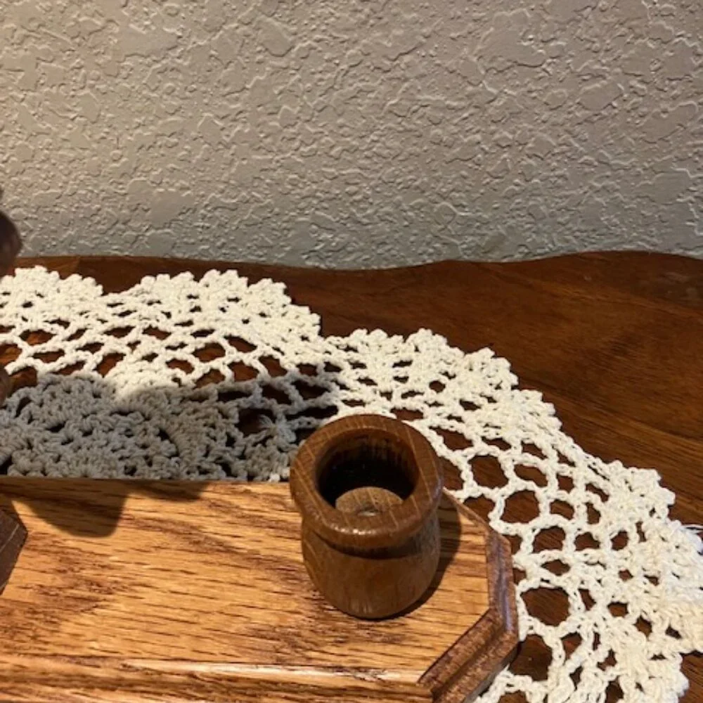 Solid Wooden Candle Holder‎ Angel . 10